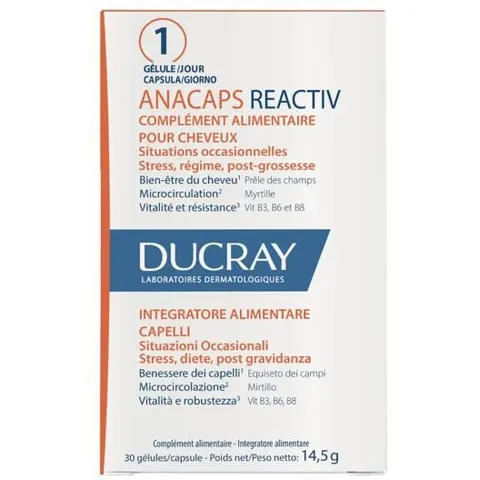 Ducray Anacaps Reactiv Integratore Per Capelli 30 Compresse – immagine 5