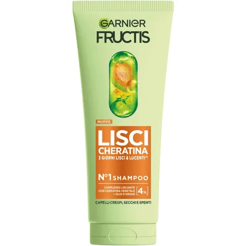 garnier fructis keratin sleek shampoo 200 ml – immagine 3
