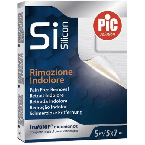 PIC Cerotto Post Operatorio Silicone 5x7cm 5 Pezzi – immagine 3