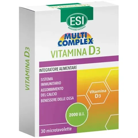 multicomplex Esi Vitamina D3 Integratore 30 Tavolette – immagine 3