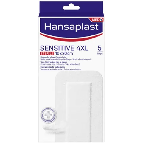 Hansaplast Sensitive 4XL 10x20 cm 5 Strips – immagine 2
