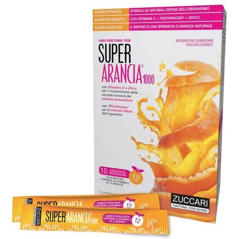 Zuccari Super Arancia 1000 Integratore 10 Bustine Stick – immagine 4