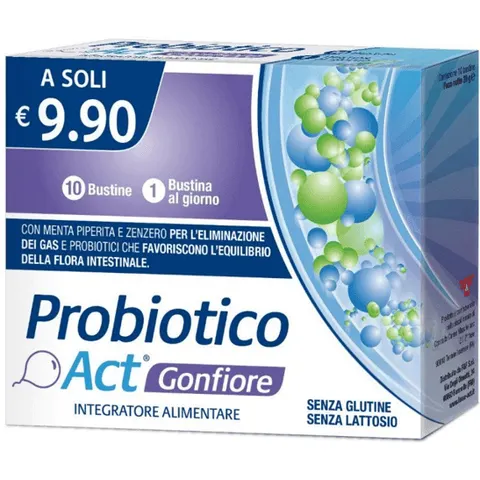 Probiotico Act Gonfiore 10 Bustine – immagine 5