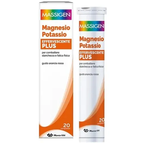 MASSIGEN Magnesio E Potassio Plus 20 Compresse Effervescenti – immagine 2