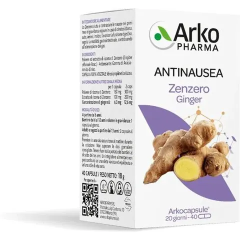 arkofarm Arkocapsule Zenzero 40 Capsule – immagine 4