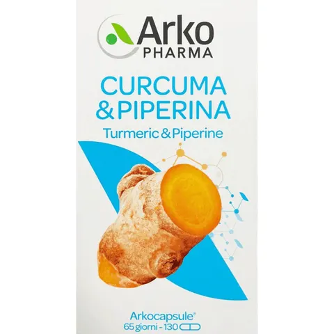 Arkofarm Arkocapsule Curcuma Piperina 130 Capsule – immagine 4