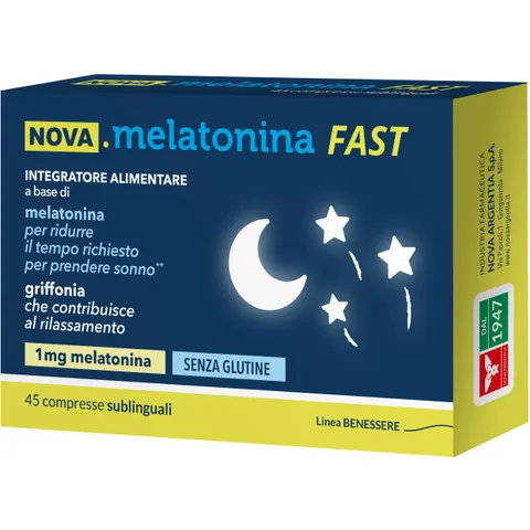 Nova Argentia Nova Melatonina Fast 1mg 45 Compresse – immagine 2