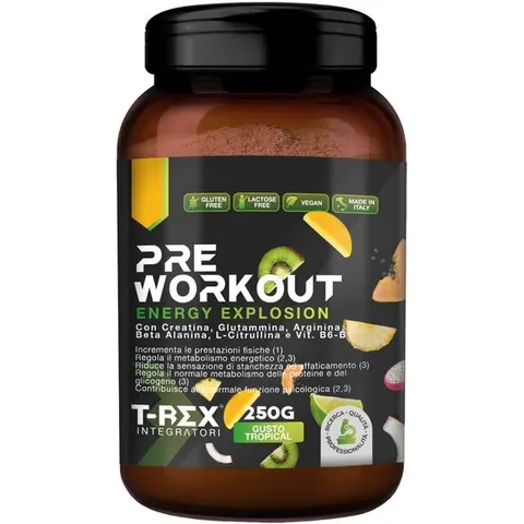 Rex Integratore Pre Workout Tropical Polvere 250g – immagine 2