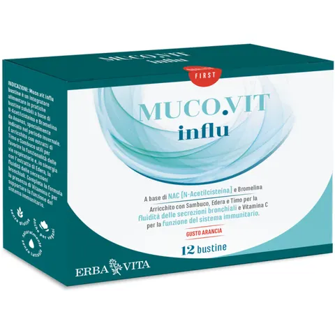 Erba Vita Mucovit Influ 12 Bustine – immagine 2