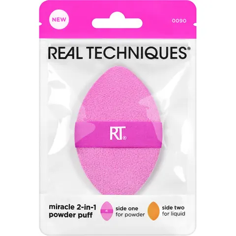 Real Techniques Miracle 2-in-1 Powder Puff – trasparente all – immagine 2