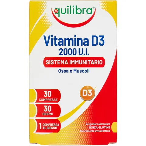 EQUILIBRA Srl Equilibra® Vitamina D3 2000 UI, 30 Compresse – immagine 2