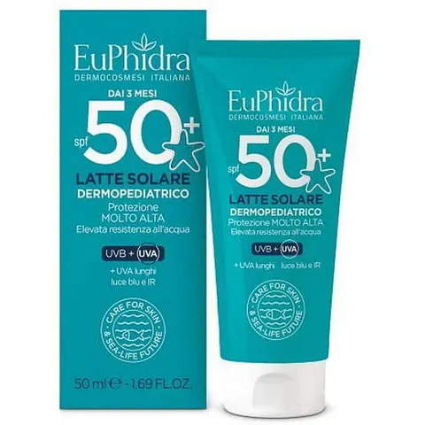 Euphidra Latte Solare Dermopediatrico spf 50+ – immagine 2