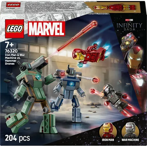 Lego Iron Man E War Machine Vs I Droni Di Hammer 76320, – immagine 2