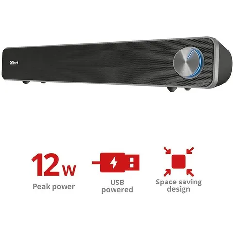 Trust Arys Pc Soundbar-black/grey – immagine 2