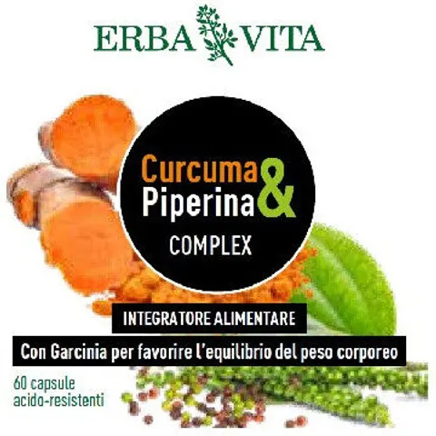 Erba Vita Curcuma & Piperina Complex 60 Capsule – immagine 4