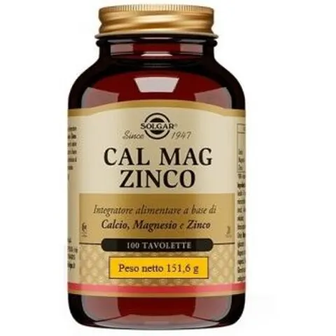 solgar Cal mag zinco 100 tavolette – immagine 3
