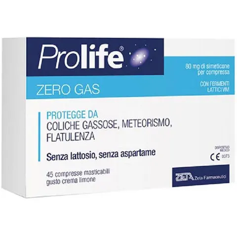 prolife Zero Gas Integratore Contro Gonfiori e Flatulenza 45 Compresse – immagine 4