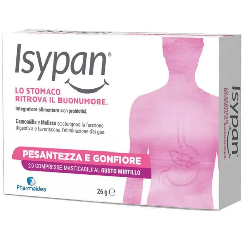 Isypan Pesantezza e Gonfiore 20 Compresse Masticabili – immagine 2