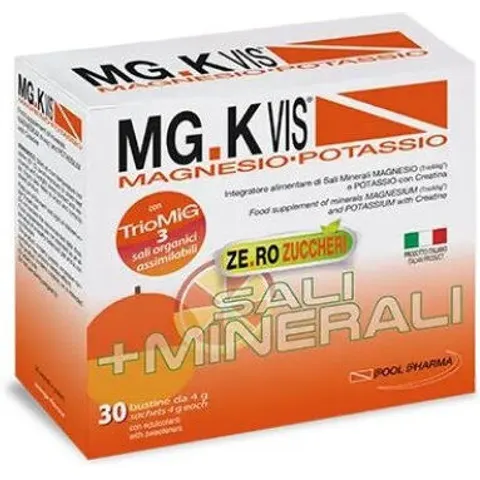 Pool Pharma MG.K Vis Orange zero zuccheri 30 bustine vitamina C – immagine 2