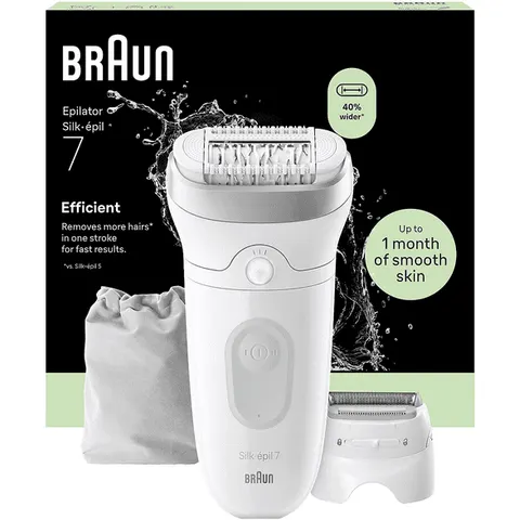 Epilatore Braun SE7 041 SILK EPIL 7 White e Silver – immagine 2