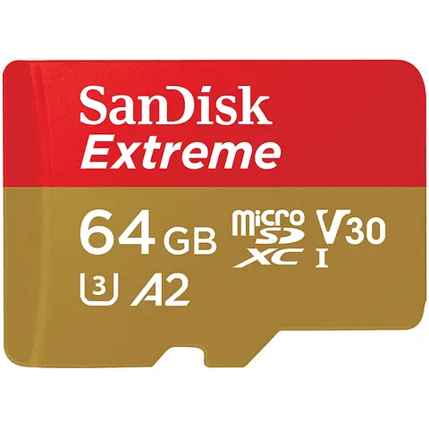 SanDisk Microsd Extreme A2 64gb + A-oro/rosso – immagine 2