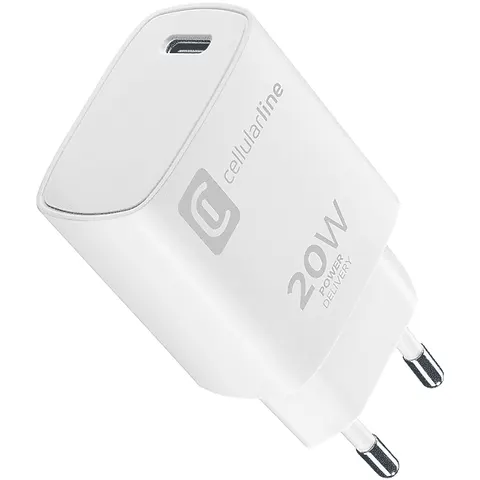 Cellular Line Adattatore USB-C 20W Bianco – immagine 2