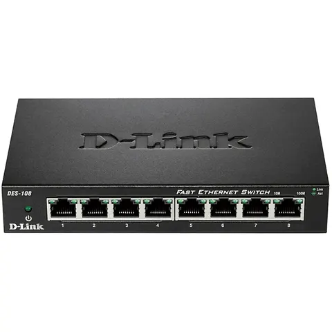 D-Link SWITCH DES-108, 8 porte, 10/100 Mbit / s – immagine 2