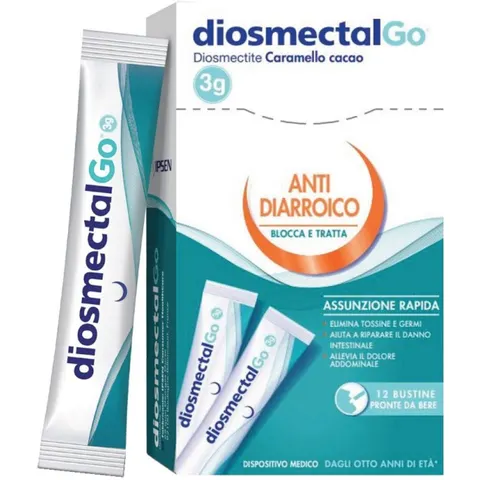 Mayoly DiosmectalGo 12 Stick Caramello Cacao Diosmectite – immagine 3