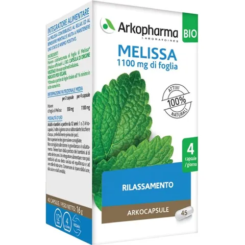 arkofarm Arkocapsule Melissa 45capsule Bio – immagine 5