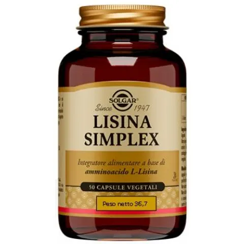 SOLGAR Lisina Simplex 50 Capsule Vegetali – immagine 4
