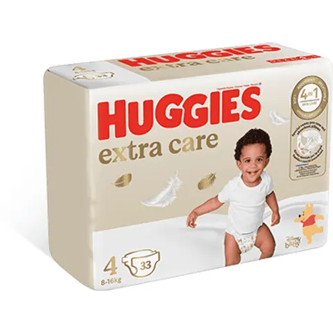 Huggies Extra Care Taglia 4 - 33 Pannolini – immagine 2