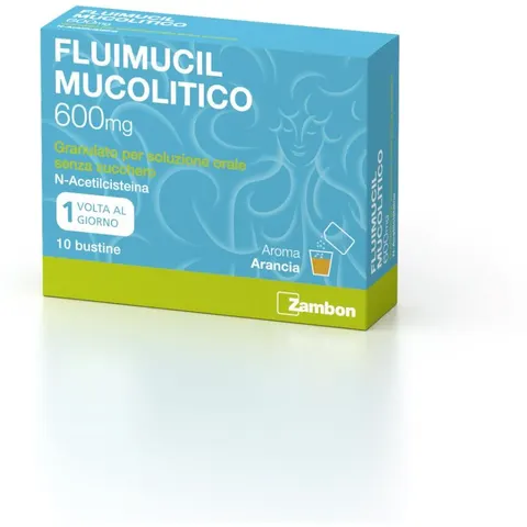 Fluimucil Mucolitico 600 mg 10 Bustine – immagine 3