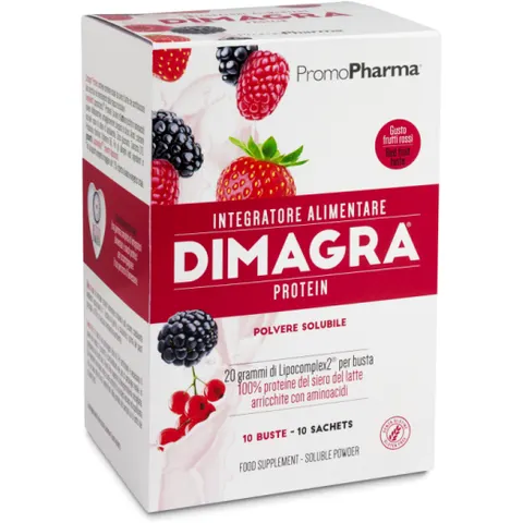 Promopharma Dimagra Protein Red Fruit 10 Bustine – immagine 4