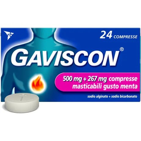 gaviscon 24 Compresse Menta 500+267 mg – immagine 3