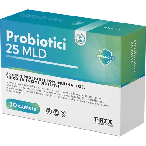 T-Rex Integratori T-Rex Probiotici 25Mld 30Cps – immagine 2