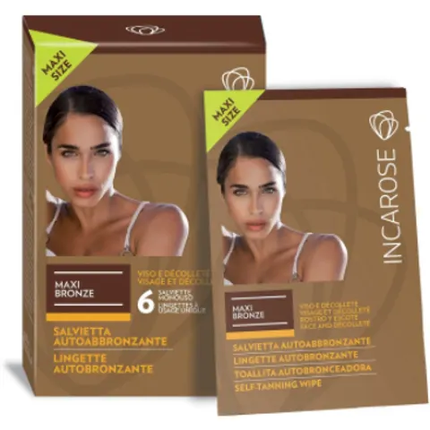 Incarose Maxi Bronze Salviette Autoabbronzanti 6 pezzi – immagine 2