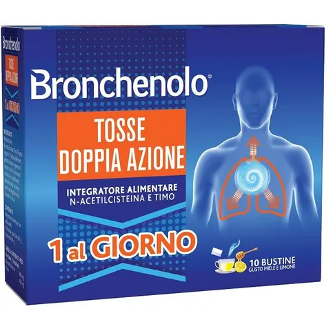 BRONCHENOLO Tosse Doppia Azione 10 Bustine – immagine 3