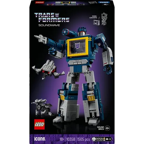 Lego Icons Transformers: Soundwave 10358, Multicolore – immagine 4