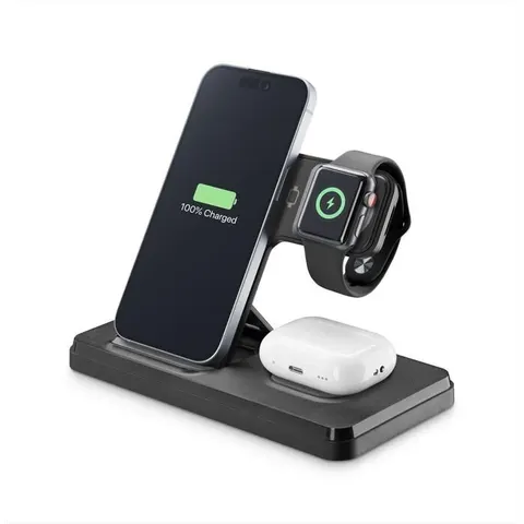 Cellular Line Caricabatterie WIRESTAND3IN1FBK – immagine 3