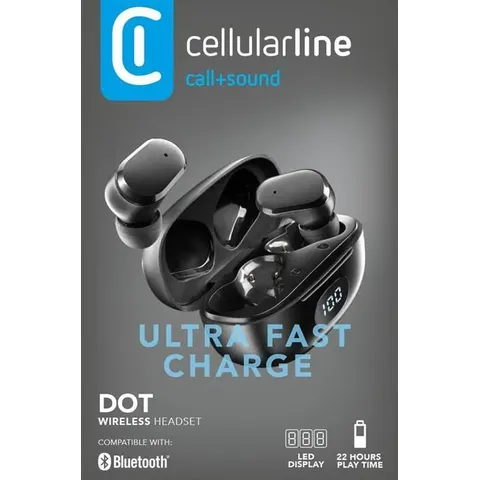 Cellular Line Auricolare Bluetooth Btdottwsk Nero – immagine 2