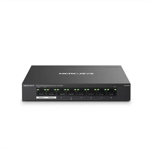 MERCUSYS SWITCH MS108GP Switch Desktop, 8 porte, Gigabit – immagine 2