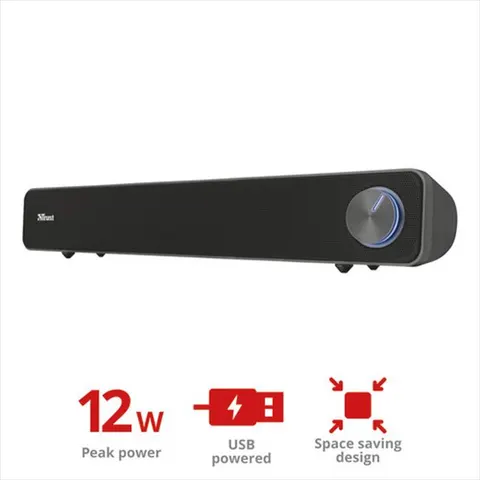 Trust Arys Pc Soundbar-black/grey – immagine 3