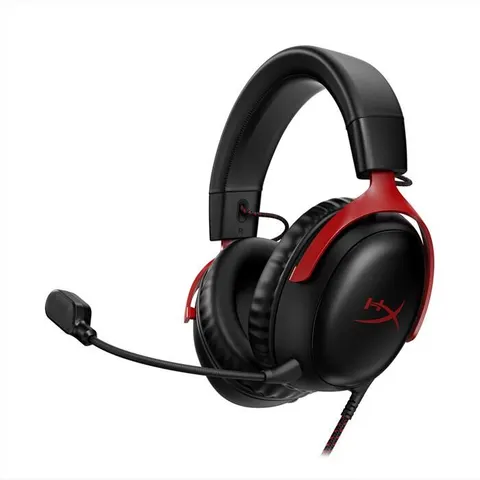 HYPERX CLOUD III CUFFIE GAMING, Nero/Rosso – immagine 3