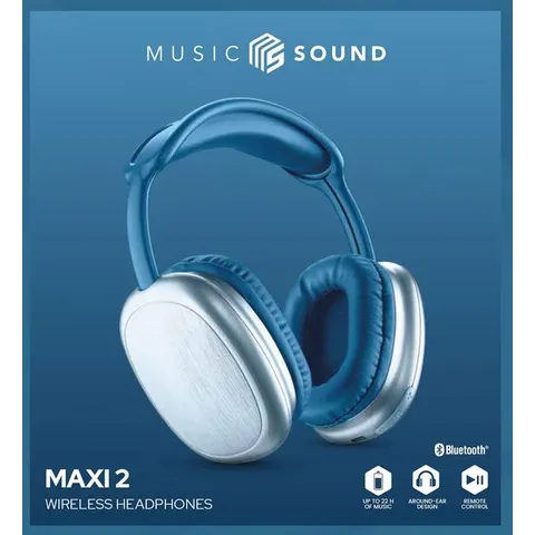 Cellular Line Cuffie Bluetooth Btheadbmsmaxi2b-blu – immagine 2