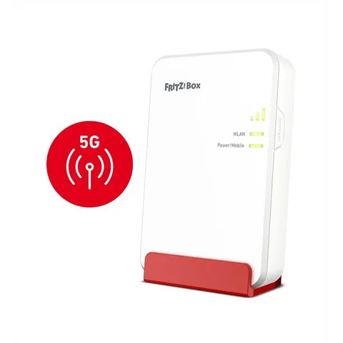FRITZ Modem Box 6860 5g-bianco/rosso – immagine 2