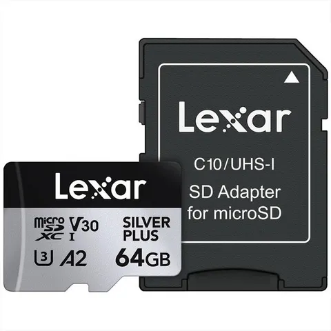 Lexar 64gb Microsdxc Silver Plus A2 V30-silver – immagine 2