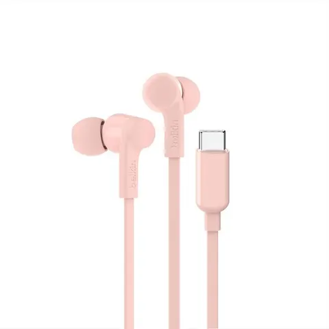 Belkin Usb-c Earbuds W/ Adjustable Volume Limiter-rosa – immagine 2