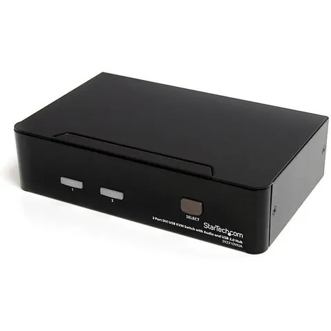 StarTech.com Switch KVM DVI USB 2 porte, con audio e hub USB 2.0 (SV231DVIUA) – immagine 2