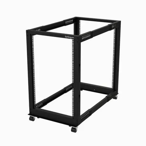 StarTech.com 4POSTRACK18U rack indipendenti Nero (4POSTRACK18U) – immagine 2