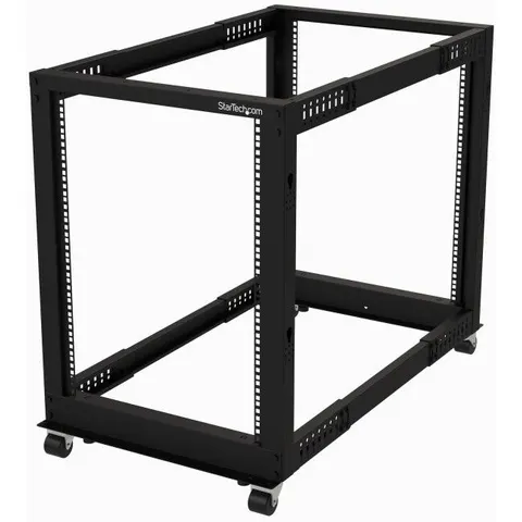StarTech.com 4POSTRACK15U rack indipendenti Nero (4POSTRACK15U) – immagine 2